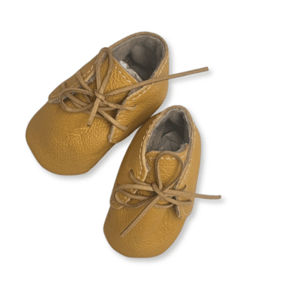 mustard Baby Leather Vellies