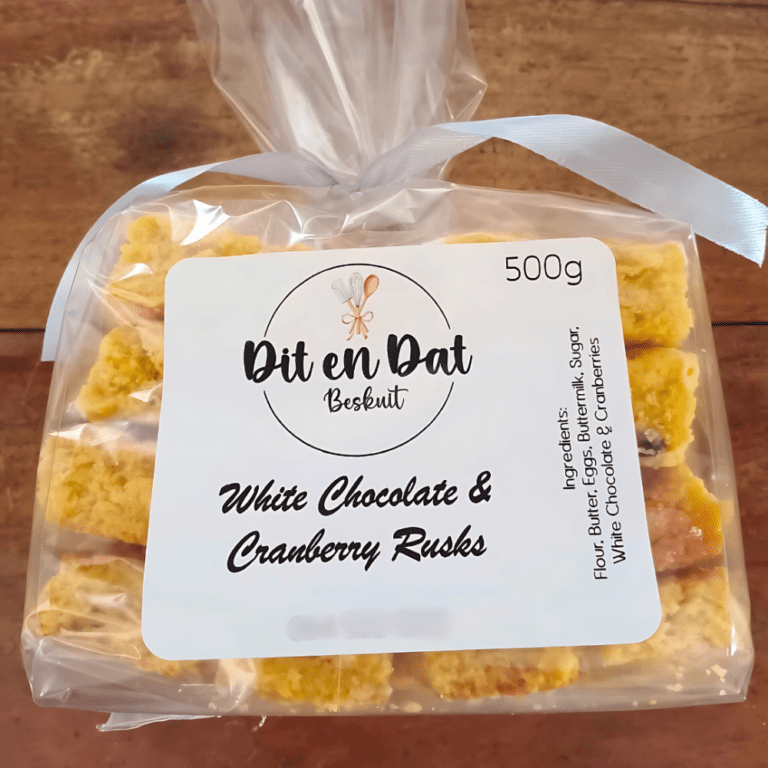 Handmade Cranberry and White Chocolate Rusks (16pcs) 500g