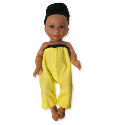 African Doll in Yellow Jumpsuit