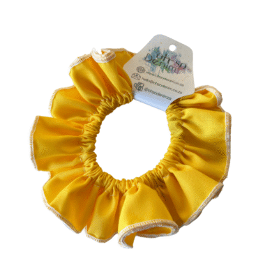 Yellow Ruffle Scrunchie