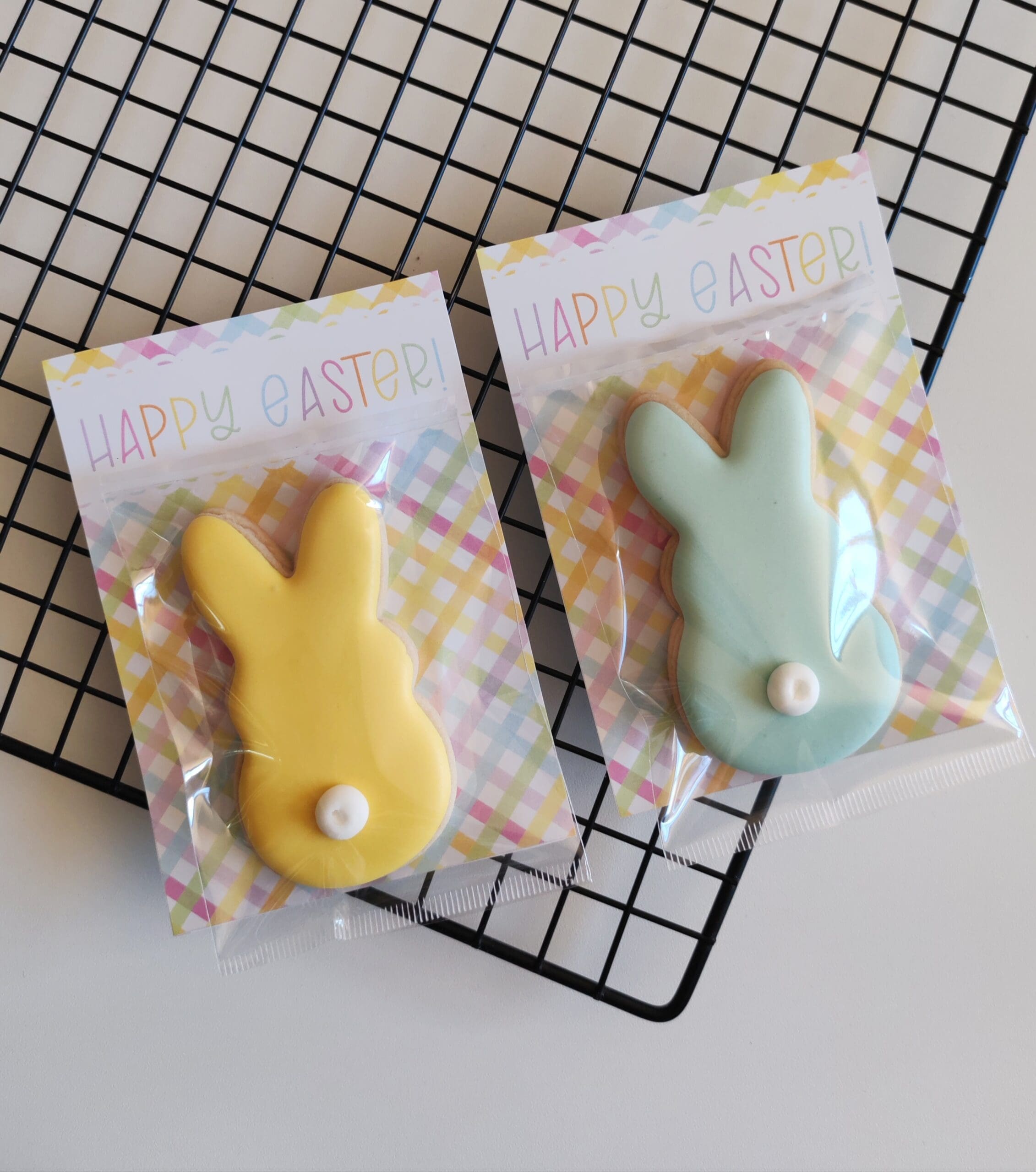 Pastel Plaid Cookie Card Set of 2